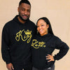 BigProStore King and Queen Matching Couple Hoodies Mens Womens Couple Hoodies Black BPS08162307