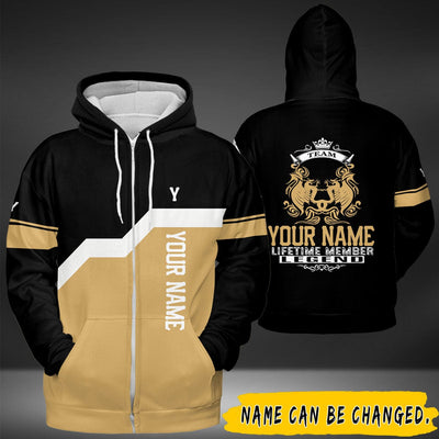 BigProStore Personalized Name T-Shirts Hoodie Mens Womens All Over Print Shirt Pullover Hooded Sweatshirt BPS08152327 AOP Zipped Hoodie / S 3D Printed Shirt