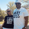 BigProStore The Boss And The Real Boss Matching Couple T-Shirts Mens Womens Couple Shirts Black White BPS08162316