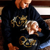 BigProStore King and Queen Matching Couple Hoodies Mens Womens Couple Hoodies Black BPS08162307 S / S