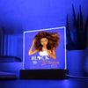 BigProStore Cool Black Girl Black And Boujee Square Acrylic Plaque Timeless Tribute to Your Loved Ones Jewelry