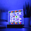 BigProStore Black Girl Magic Square Acrylic Plaque Timeless Tribute to Your Loved Ones Jewelry
