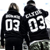 BigProStore Bonnie And Clyde 03 Matching Couple Hoodies Mens Womens Couple Hoodies Black BPS08162311 S / S
