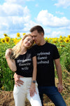 BigProStore Husband And Wife Matching Couple T-Shirts Mens Womens Couple Shirts Black BPS08162318