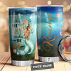 BigProStore Personalized Mermaid Coffee Tumbler Mermaid sky touch ocean Custom Tumbler Cup Gifts For Mermaid Lovers 20 oz Mermaid Tumbler