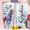 BigProStore Personalized Horse Tumbler Cup Horse Custom Insulated Tumbler Presents For Horse Lovers 20 oz Horse Tumbler