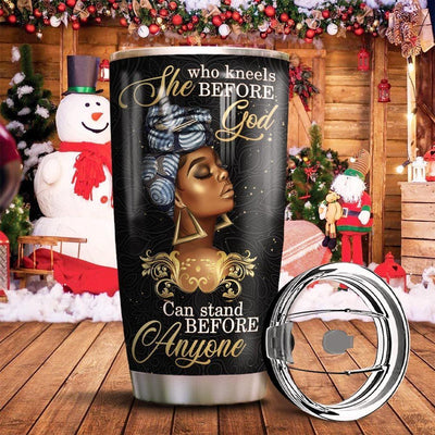 BigProStore Personalized Melanin Women Tumbler Black Woman With Faith Custom Printed Tumblers Melanin Girl Gift Ideas 20 oz Stainless Steel Tumbler