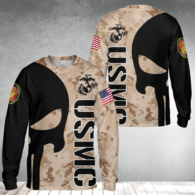 BigProStore USMC Hoodie Mens Womens All Over Print US Marine Corps Shirt Pullover Hooded Sweatshirt BPS855 3D Printed Shirt