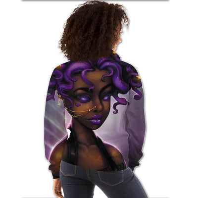 BigProStore African American Hoodies Beautiful Melanin Girl All Over Print Womens Hooded Sweatshirt African American Apparel BPS12747 Hoodie