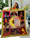 BigProStore African Quilts November Girl She Says She Speaks Yourealize Quilt Pretty Girl With Afro Afrocentric Themed Gift Idea BABY (43"x55" / 110x140cm) Quilt