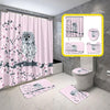 BigProStore Bath Accessories Set Cute Owl Girls Shower Curtain Bathroom Accessories Blossom Bathroom Sets / Standard (180x180cm | 72x72in) Blossom Bathroom Sets