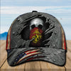 BigProStore Marine Corps Hat USMC Baseball Cap Grunge US Flag Skull Style Wearing Red Mask USMC Veteran Hat BPS420 Baseball Cap