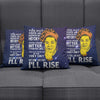 BigProStore African Print Pillows I'll Rise Black Power Quote Maya Angelou Square Throw Pillow African Decor Pillows Throw Pillows