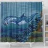 BigProStore Dolphin Fish Shower Curtain Decor Lets Play Lana Home Bath Decor Dolphin Shower Curtain / Small (165x180cm | 65x72in) Dolphin Shower Curtain