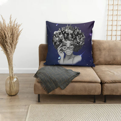 BigProStore African Print Throw Pillows My Roots African American Famous Leaders Black People Square Throw Pillow African Inspired Pillows 12" x 12" Throw Pillows