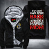 BigProStore Proud Marine Mom Fleece Hoodie My Son Has Your Back USMC Fleece Hoodie BPS360 Black / S Fleece Hoodie