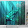 BigProStore Dolphin Shower Curtain Smiling Dolphin Daniel Cute Shower Curtains Dolphin Shower Curtain / Small (165x180cm | 65x72in) Dolphin Shower Curtain
