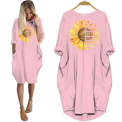 BigProStore Teacher Shirt I Became A Teacher Women Summer Dress Pink / S Women Dress