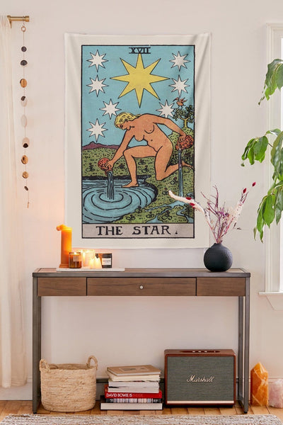 BigProStore Tarot Tapestry The Star Wall Tapestry For Home Decor Tarot Tapestry