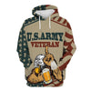 BigProStore Army Veteran Apparel U.S.Army Veteran Ego Beer USA Army Hoodie - Sweatshirt - Tshirt - Zip Hoodie Hoodie / S