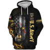 BigProStore United States Army Apparel U.S Army Veteran Black USA Army Hoodie - Sweatshirt - Tshirt - Zip Hoodie Hoodie / S