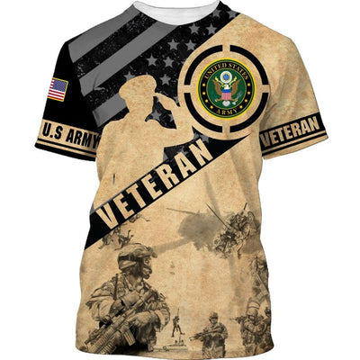 BigProStore Us Army Clothing United States Army Veteran USA Army Hoodie - Sweatshirt - Tshirt - Zip Hoodie T-shirt / S