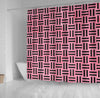 BigProStore Herringbone Bathroom Curtain Woven Black Marble Amp Pink Watercol Shower Curtain Home Bath Decor Herringbone Shower Curtain / Small (165x180cm | 65x72in) Herringbone Shower Curtain