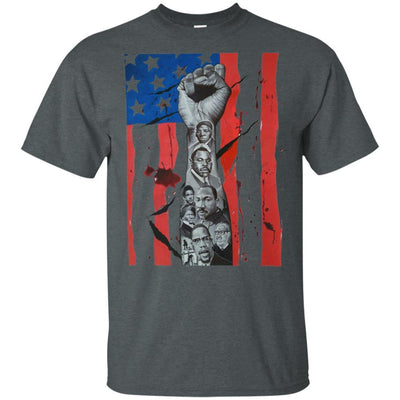 BigProStore African American T-Shirt America Flag Graphic Designs For Pro Black G200 Gildan Ultra Cotton T-Shirt / Dark Heather / S T-shirt