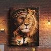 BigProStore Jesus Lion Wall Prints Jesus Christ Lion Of Judah Colorful Background Canvas Christmas Gift Ideas Canvas Artwork 4 Sizes Jesus And The Lion Canvas