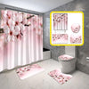 BigProStore Bathroom Decor Sets Pink Sakura Cherry Blossom Shower Curtain Bathroom Decor Ideas Blossom Bathroom Sets / Standard (180x180cm | 72x72in) Blossom Bathroom Sets