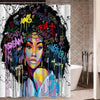 Pretty Black Girl Shower Curtains Trendy African Bathroom Accessories