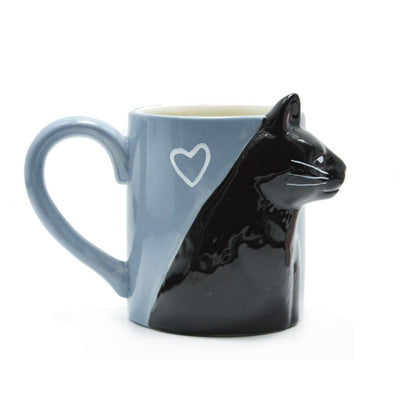 Creative 3D Couple Cats Coffee Mug Kitty Lovers Gift Idea