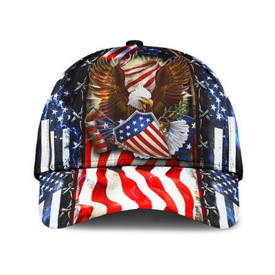 BigProStore Eagle American Pride Baseball Cap Eagle And United States Flag Design Men Women Classic Hat Baseball Cap