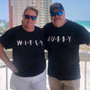 BigProStore Wifey And Hubby Matching Couple T-Shirts Mens Womens Couple Shirts Black BPS08162319 S / S