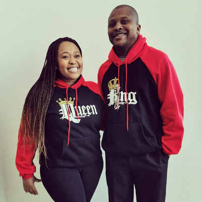 BigProStore Crowned in Love King and Queen Matching Couple Hoodies BPS08162301