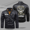 BigProStore Veteran Blood Sweat And Tears Veteran Title Leather Jacket Gift For Mens Grandpa Daddy M Leather Jacket