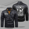 BigProStore Veteran Leather Jacket When You Disrespect Our Flag Gift For Mens Grandpa Daddy M Leather Jacket