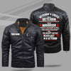 BigProStore Veteran's Creed Leather Jacket I Am A Warrior Veteran Men Gifts Idea M Leather Jacket
