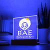 BigProStore BAE Best Auntie Ever Black Girl Square Acrylic Plaque Timeless Tribute to Your Loved Ones Jewelry