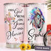BigProStore Personalized Horse Thermal Cups Horse Faith Custom Iced Coffee Cups Horse Themed Gifts 20 oz Horse Tumbler