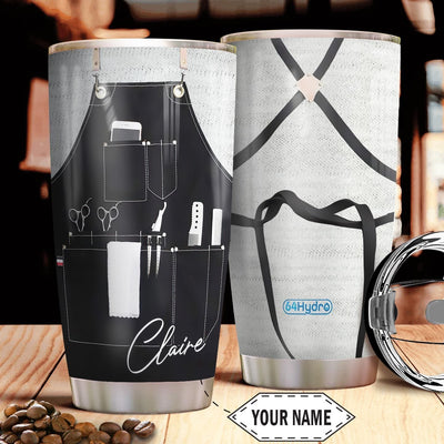 BigProStore Personalized Hairdresser Coffee Tumbler Hairstylist Uniform Custom Cups With Lids Hairdresser Gifts For Adults 20 oz Hairstylist Tumbler