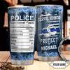 BigProStore Personalized Cop Stainless Steel Tumbler Police Nutritional Facts Custom Insulated Tumbler Double Wall Cup 20 Oz 20 oz Personalized Police Tumbler Cup