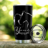 BigProStore Personalized Horse Tumbler Cup Horse Happy Place Custom Printed Tumblers Personalised Horse Gifts 20 oz Horse Tumbler