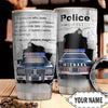 BigProStore Personalized Cop Coffee Tumbler Police Car Custom Name Tumbler Double Wall Cup 20 Oz 20 oz Personalized Police Tumbler Cup