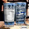BigProStore Personalized Cop Coffee Tumbler Police Live Love Protect Custom Iced Coffee Tumbler Double Wall Cup 20 Oz 20 oz Personalized Police Tumbler Cup