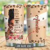BigProStore Personalized Afrocentric Stainless Steel Tumbler Black Woman OCD Coffee Custom Insulated Tumbler Melanin Women Gift Ideas 20 oz Stainless Steel Tumbler