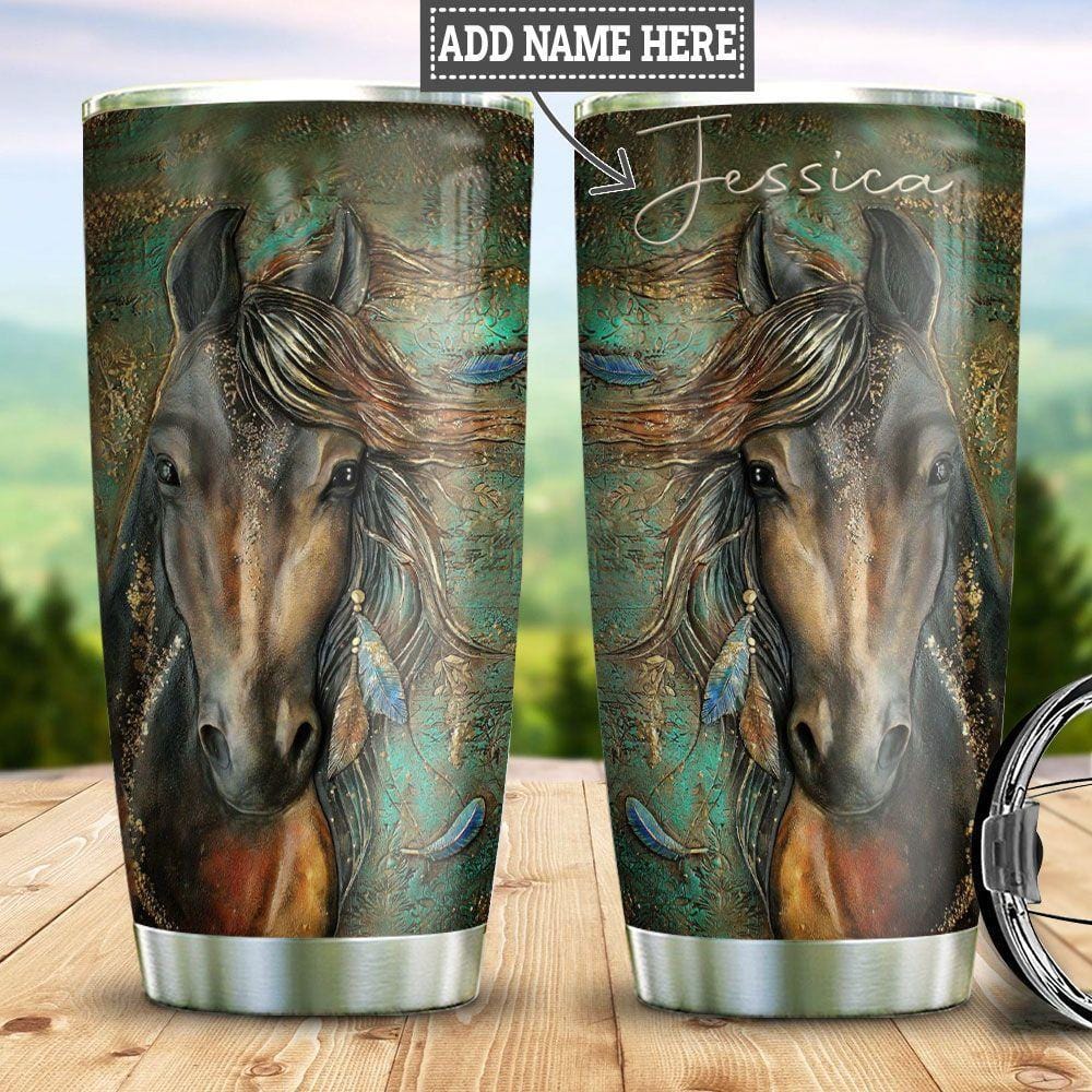 Personalized Horse Gift For Men Tumbler Cup