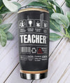BigProStore Personalized Teacher Tumbler Ideas Teacher Label Custom Pencil Insulated Tumbler Double Wall Cup Stainless Steel 20 Oz 20 oz Personalized Teacher Tumbler Cup