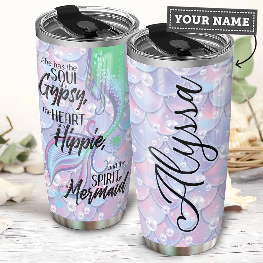 Mermaid Tumbler For Women She Has The Soul Of A Gypsy Mermaid Tail