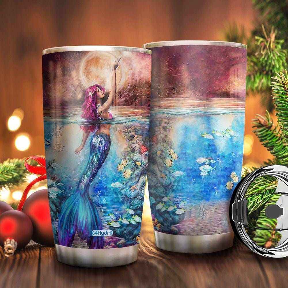 Personality Gift Transparent Mermaid Glass Cup, Unique Christmas Gifts